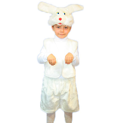 Детский маскарадный костюм "Зайчик" Рост: 92-120 см мех Состав Жилет, шорты, шапка инфо 12554e.